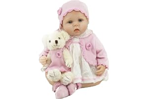 ZIYIUI Poupée Reborn 55cm 22 Pouces Réaliste Soft Vinyle de Silicone Souple Simulation Nouveau-né Poupee Reborn Fille Cadeau d'anniversaire Jouets