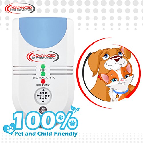 Ultraschall Schädlingsbekämpfung, Elektronisch, 6 in 1, EU-Stecker, Biologische Schädlingsbekämpfung für Haus und Wohnung, Bekämpft Mäuse, Maus,Nagetiere, Spinnen, Ameisen, Motten, Insekten & mehr, Elektromagnetisch & Ionisch, Eingebautes Nachtlicht, Einfach Einstecken für die Insektenabwehr, Haustier- & Kindersicher Verhinderung - 2