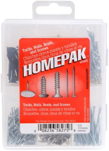 HOMEPAK 41823 Nails, Tacks and Brad Assortment