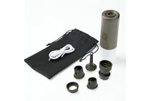 ULAXIM Gonfleur Pompe Electrique Lampe Camping multifonctionnelle pour Matelas Gonflable Mini Pompe à Batterie Rechargeable Gonflage Dégonflage avec Lanterne de Camping