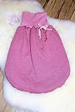  kuscheliger warmer Strampelsack Pucksack Schlafsack Sterne aus Organic-Cotton