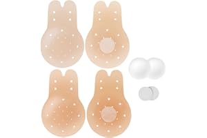 STYCIZOM Silicone Cache Tétons Réutilisable, Auto-adhésif, Couvre Mamelon Adhésif Seins Invisible pour Robe de Soirée Robe de Mariée Maillot de Bain et Vêtements Dos-Nu