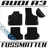 Fußmatten passend für Audi A3 8P Bj. 2003-2012 mit LOGO