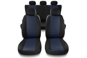 Mossa Housses de siège adaptées pour Peugeot 205, 206, 207, 208 (1983-2019) - Housse Siege Voiture universelles - Couverture Siege - PF-BL