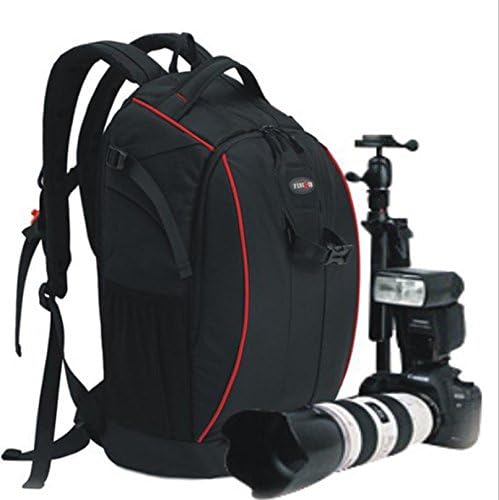 Digital SLR camera backpack DDSS multi-function camera backpack nylon digital SLR camera bag machine backpack with waterproof rain cover laptop computer Tablet PC camera accessories black big