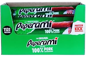 Peperami - Original Flavour - Smoked Pork Salami Sausage - Box of 24 x 22.5 Grams