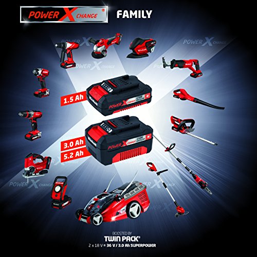 Einhell Akku Hochentaster und Heckenschere GE-HC 18 Li T Set Power X-Change (Lithium Ionen, 18 V, Teleskop, Schnittlänge Kettensäge 170 mm, Heckenschere 400 mm, inkl. 3,0 Ah Akku und Ladegerät) - 6