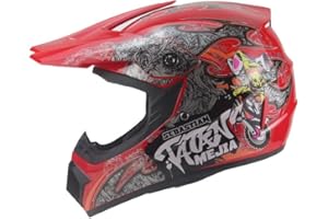 MUD DEFEATER MOTOR Kinder Crosshelm Mejia – Motorradhelm für Kinder, ABS-Schale, robuster Kinderhelm für Downhill, Quad und Motocross