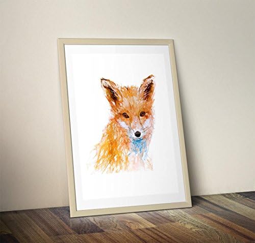 Fine Art Print of My Original Fox Head Watercolour Painting Signed A3 A4 Wildlife Animal