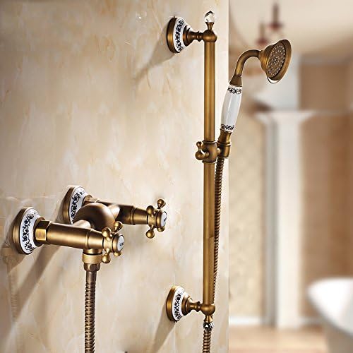 JIAHENGY Shower European style retro fashion personality Antique Bathroom suite bath head continental hot and cold easy full copper
