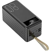 Let the Technology Come 80000 mAh Powerbank, 4 USB Ports, Micro USB, Type-C, Lightning Input, Flashlight