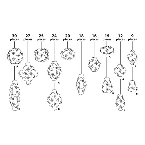 kwmobile Puzzle Lampe DIY weiße XL Leuchte – Lampenschirm IQ Jigsaw Lamp – mind. 15 verschiedene Designs - 4