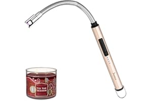 SUPRUS Candle Lighter Electric Flameless Lighter Rechargeable USB lighter With Safe Button (Champagne Gold)