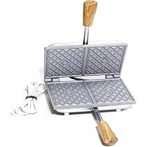 Biscottiera Elettrica CBE Per Ferratelle E Pizzelle - 600W, Piastre Doppie, Cromata - Foto 7