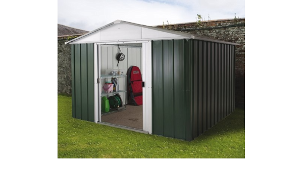 Yardmaster 108geyz Bayern Metallgeratehaus Grun 303 X 237 X 202 Cm Amazon De Garten