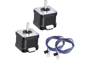 MOTOU® Nema17 Stepper Motor, a 4-Lead Nema 17 Motor with 1m Cable 42BYGH 38MM 1.5A (17HS4401S) - Perfect for CNC, XYZ 3D Printing (Pack of 2pcs)