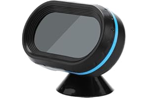 KEENSO Cyfrowy termometr samochodowy, woltomierz, 12 V/24 V, termometr samochodowy, wewnątrz, na zewnątrz, cyfrowy termometr, woltomierz, zegar, budzik, zegar stołowy LED, zegar stołowy do samochodów