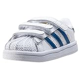 2016 adidas Superstar Foundation CF I, Zapatos de Primeros Pasos Unisex bebé, Blanco/Azul (Ftwbla Eqtazu), 17 EU