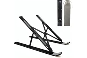 K-MART Extra Strong Adjustable Laptop Stand Riser Laptop Holder for Desk Air-Ventilation Notebook Mount, Compatible with MacBook Air, Pro, Dell, 10-15.6”