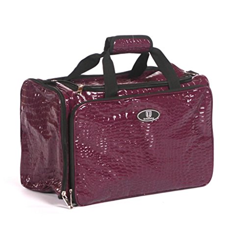 Urbanity Large Professional Hairdressing Hair Stylist Soft Beauty Bag Purple Croc