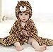 DINGANG Kids Baby Bath Towels Cute Leopard Hooded Ultra-soft Flannel Bathing Wrap Blanket,0-6 Years Old