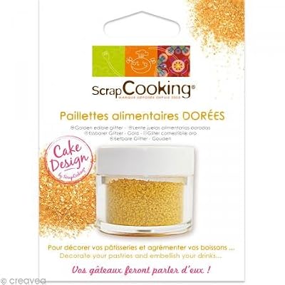 ScrapCooking Paillettes alimentaires dorées - 5 g
