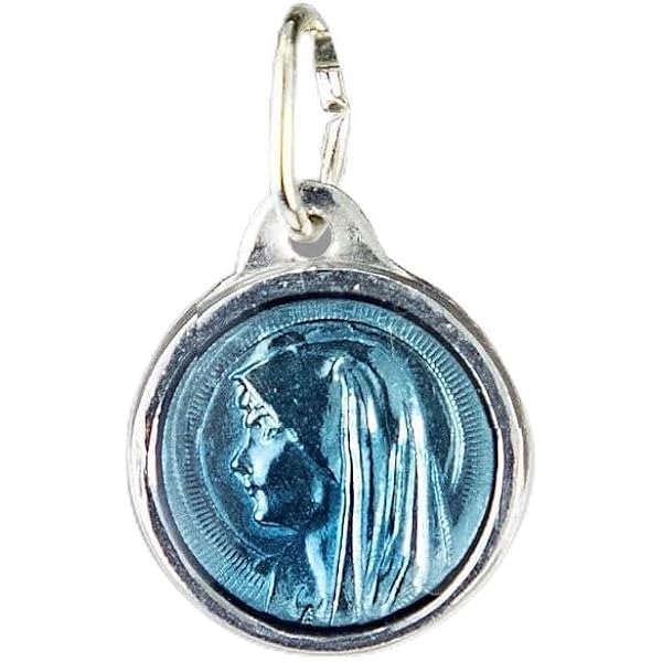 Bijou Ancien Médaille Rose Porte-photo Vierge De Lourdes - Occasion - Souvenir Religieux Vintage - Cadeau Pieux