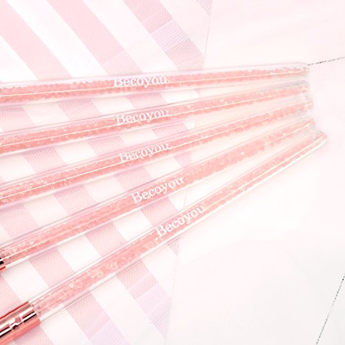 Make Up Pinsel Set, Becoyou 5 Stück Professionelle Augenpinsel Schmink Pinsel Set Augenbrauen Lidschatten Eyeliner Kosmetik Pinsel (Rosa) - 7