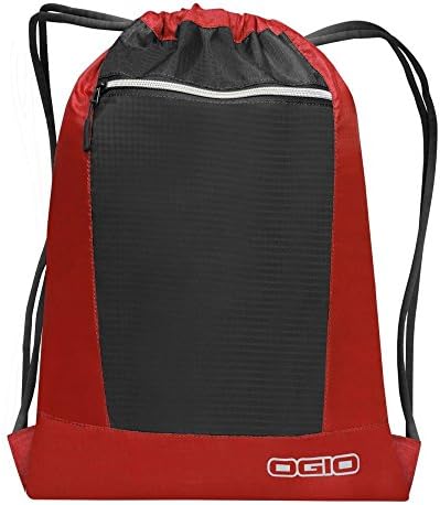 OGIO Endurance pulse pack for sports, school, work or travel drawstring bag (Deep Red/ Black)