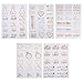Zhenhui 5 Pcs Hen Party Gold and Silver Tattoo waterproof Temporary Tattoos Hen Night Accessories Decorations