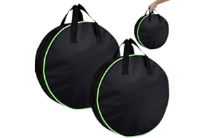 Cartlant Pack of 2 Camping Cable Bag, Waterproof Charging Cable Bag, Electric Car Extension Cable Organiser, Round, Portable EV Storage Bag, Large for Garden Accessories, Hoses, E Car