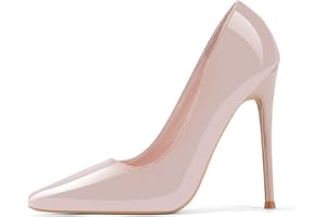 GENSHUO - Scarpe décolleté da Donna, con Tacco Alto a Spillo, Stile Sexy, Slip on, da Festa