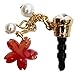 Produktbild aus japanischer Chirimen Sakura Cherry Blossom Design Earphone Jack Smartphone Charm Zubehör