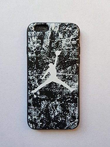 NEW AIR JORDAN LOGO JUMP SOFT PC CASE FOR APPLE IPHONE 6 6S SHADE WHITE BLACK