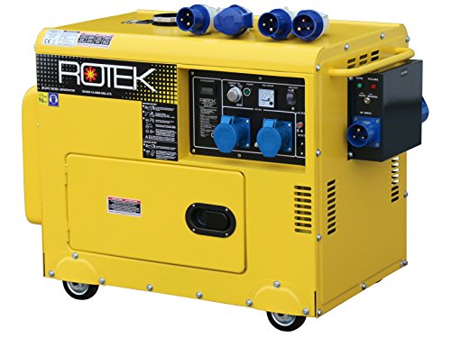 Rotek Diesel Stromerzeuger mit Notstart-Automatik GD4SS-1A-6000-EBZ-ATS (6,0 kVA / 5,0kW 230V 50Hz 1-phasig)
