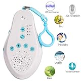 Noise Machine, Baby Sound Machine with 4 Soothing Sounds & 3 Lullaby, Sleep Timer, 30 Seconds Recorder - Sensor for Baby Sleep Nursery