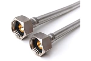 Xcel Home Flexible BSP Connector (3/4" x 3/4") Size 500mm 1 Pipe Braided Hose Flexible Replacement Bathroom Kitchen Boiler Plumber Flex Hose