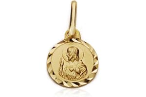 Inmaculada Romero IR Medalla oro 18k escapulario C. Jesús V. Carmen 7mm. unisex