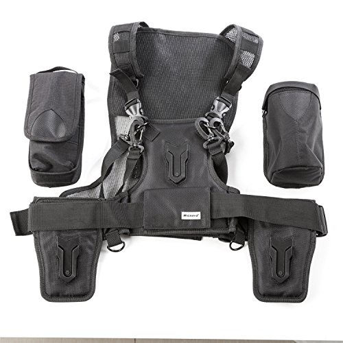 MICNOVA MQ-MSP07 Cam  ra Pro 3X  Le Harness System Gilet avec   tui Lat  ral pour Canon Nikon Sony DV appareils Photo Reflex num  riques Panasonic Olympus Cam  scope