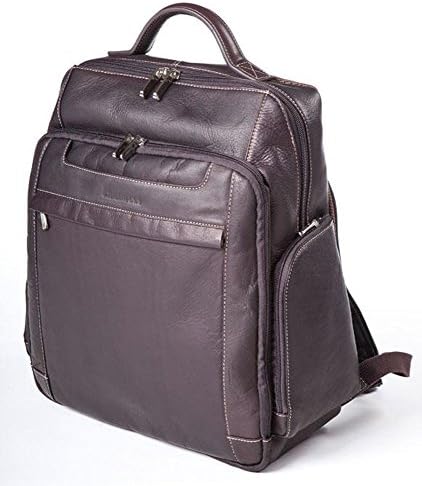 HEILEMANN CAMBRIDGE BROWN ITALIAN LEATHER LAPTOP BACKPACK