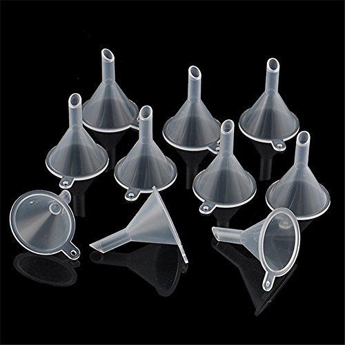 Westeng Mini-Trichter, aus Kunststoff, transparent, 12 Stück, für Küche/Labor/Garage/Auto, 27 mm/6,4 mm - 3