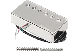 OriPure Pastillas Humbucker de guitarra Alnico 5 Pastilla de cuello de guitarra eléctrica 7.2K Chrome Se ajusta a la parte de guitarra LP