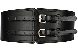 FFWTPY Cinturón Corsé Ancho Elástico Ajustable Doble Hebilla Metálica Elegante Complemento Vestidos Blusas