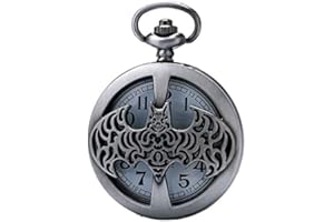 COKINKIDS Reloj de bolsillo para hombre, reloj de bolsillo de cuarzo, collar y cadena, reloj analógico, regalo para hombres