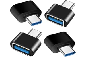 EFtronic USB C auf USB Adapter 4 Stück, USB C zu USB 3.0 OTG Adapter USB Buchse auf USB-C Stecker Kompatibel mit MacBook Pro, Samsung Galaxy, Typ-C Handy, Tablets und Mehr (Schwarz)