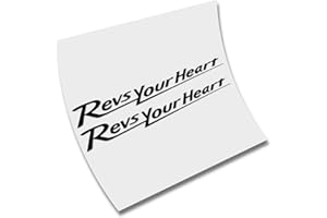 CUAC REVOLUTION STICKER VINILO PEGATINA DECAL VINYL AUTOCOLLANT ADESIVI YAMAHA REVS YOUR HEART CORTE (Negro)