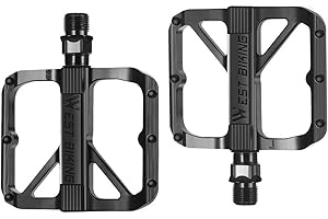 CalmGeek Pedales de bicicleta con 3 rodamientos sellados, ligeros pedales de aluminio antideslizantes, 9/16 pulgadas, para bicicleta de carretera, MTB, bicicleta eléctrica