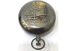 NAUTICAL REPLICA HUB Ross London - Brújula de Bolsillo Redondo de latón Marino Royal Navational Device Instruments