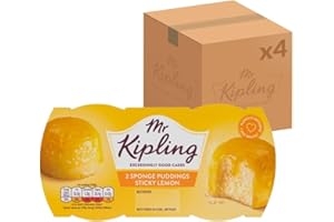 Mr Kipling Sticky Lemon Sponge Pudding Desserts, 190 g (Pack of 4)