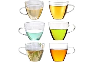 LKMY Lot de 6 tasses en verre de 150 ml.